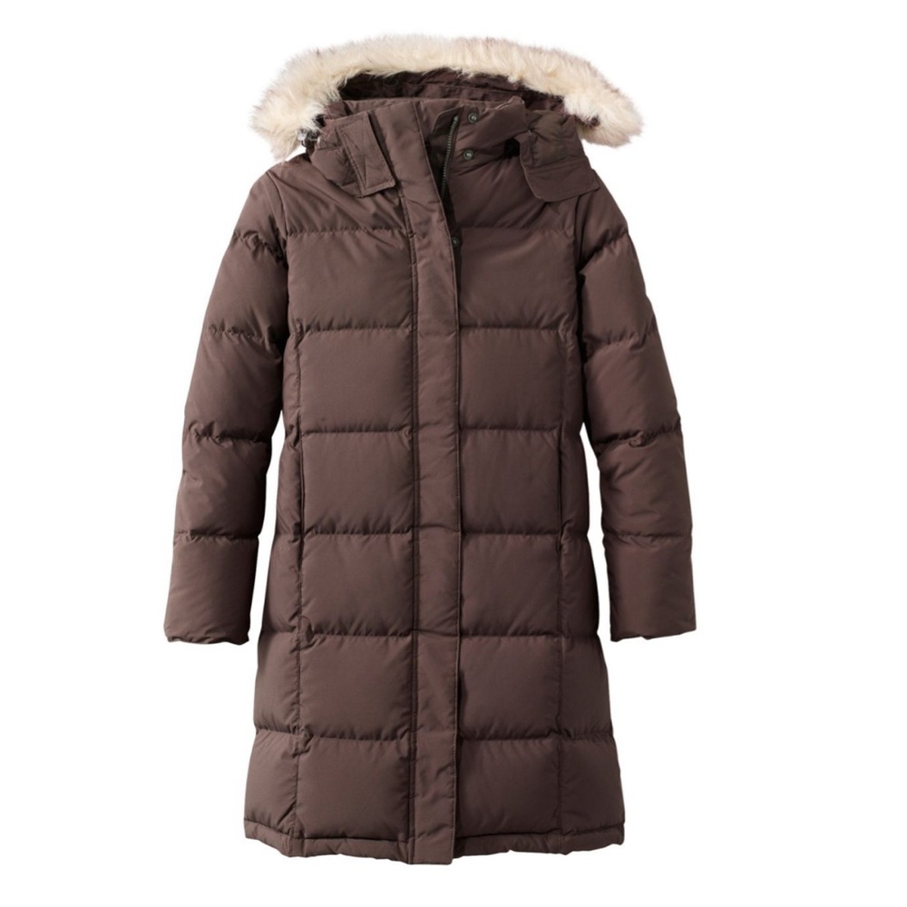 L.L. Bean women’s ultrawarm coat 3/4 down puffer jacket with removable hood XL
